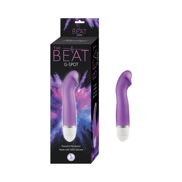 purple Nasstoys The Beat curved vibrator beside cosmic retail box