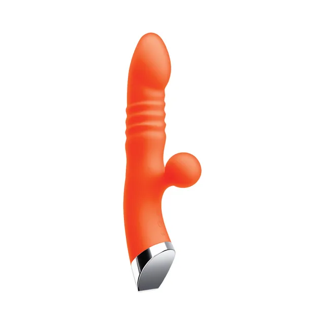Front view of orange Intruder shaft with ribbed bands