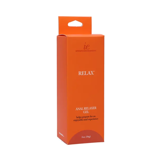 Doc Johnson Relax Anal Gel Boxed tall orange and white retail carton