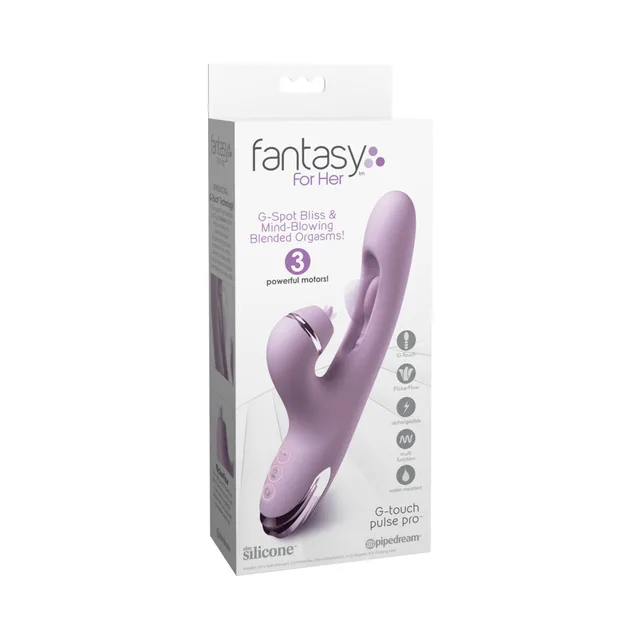 Fantasy For Her G-Touch Pulse Pro purple massager white retail box front