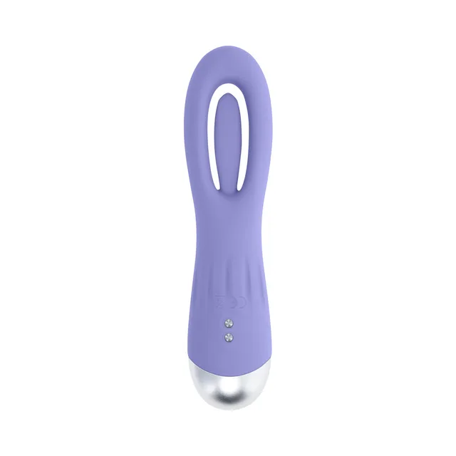 Front view of purple In A Flap with long oval opening