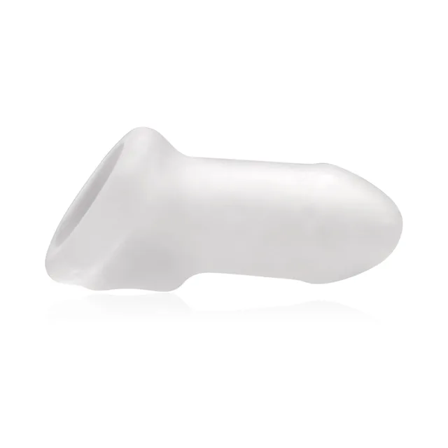 Perfect Fit Fat Boy 4.0 clear textured sheath side view showing broad open base