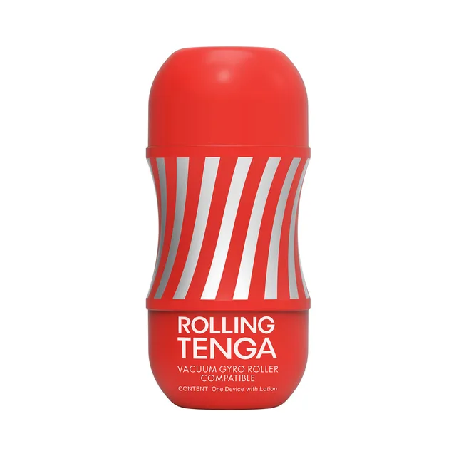TENGA Rolling Gyro Roller red cup upright front product view