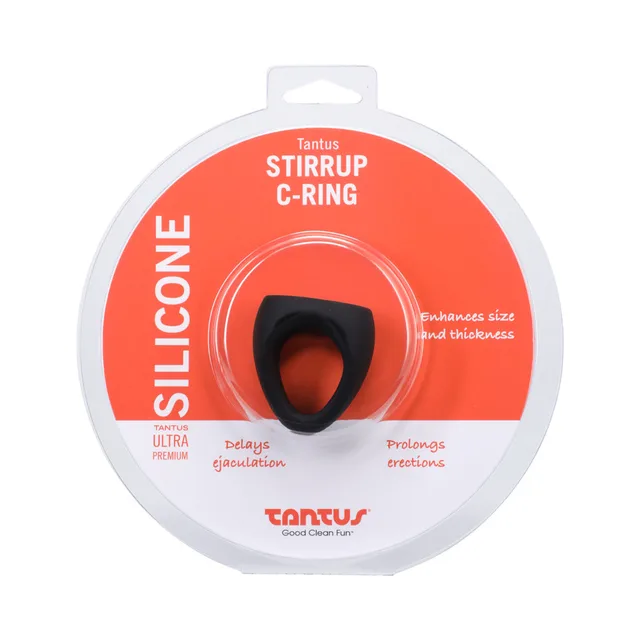 Tantus Stirrup Onyx silicone C-ring retail package