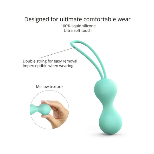 Joia Enjoy mint Kegel weight with long double retrieval loop