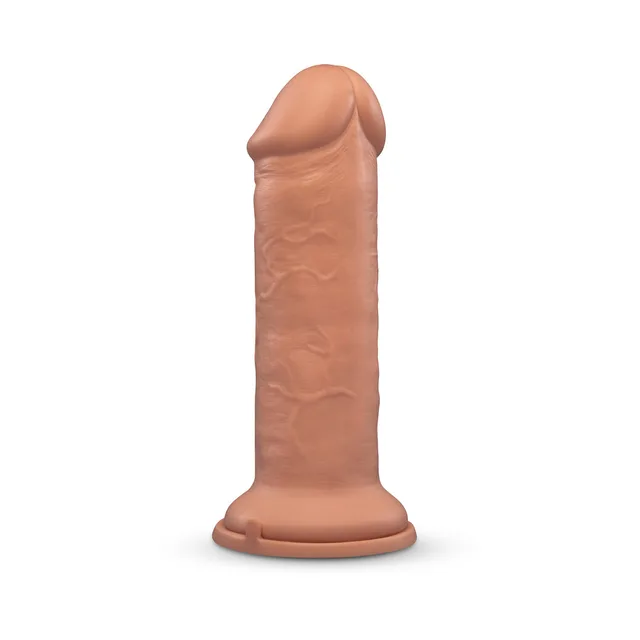 b-Vibe Girth 12-inch tan realistic dildo front upright view