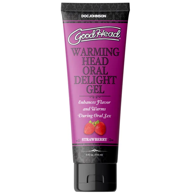 Pink GoodHead Strawberry Oral Delight 4 oz squeeze tube