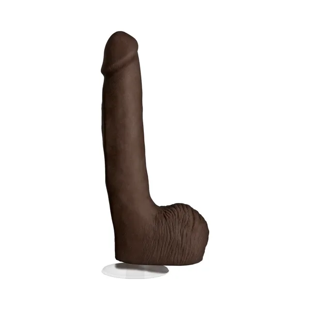 Rob Piper Dark Brown 10.5 Inch Replica side profile on clear circular base