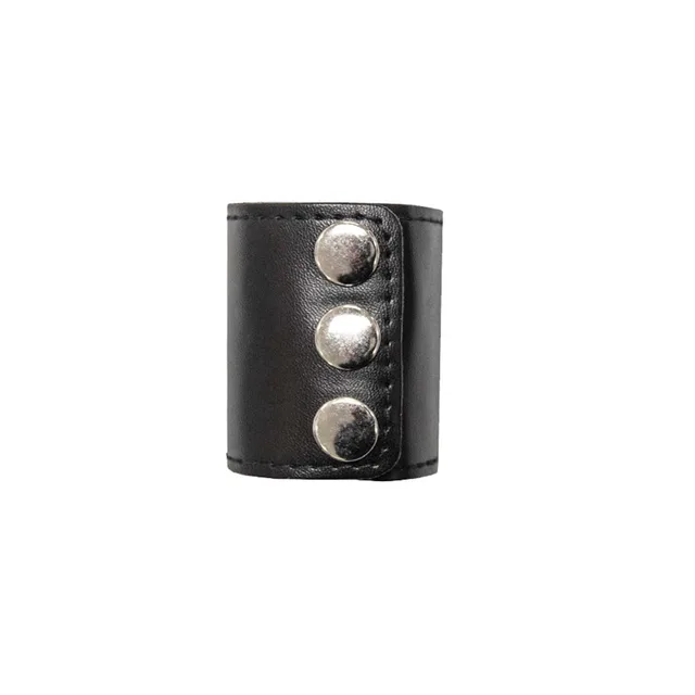 Black Ballgear Max cuff with three metal snap buttons