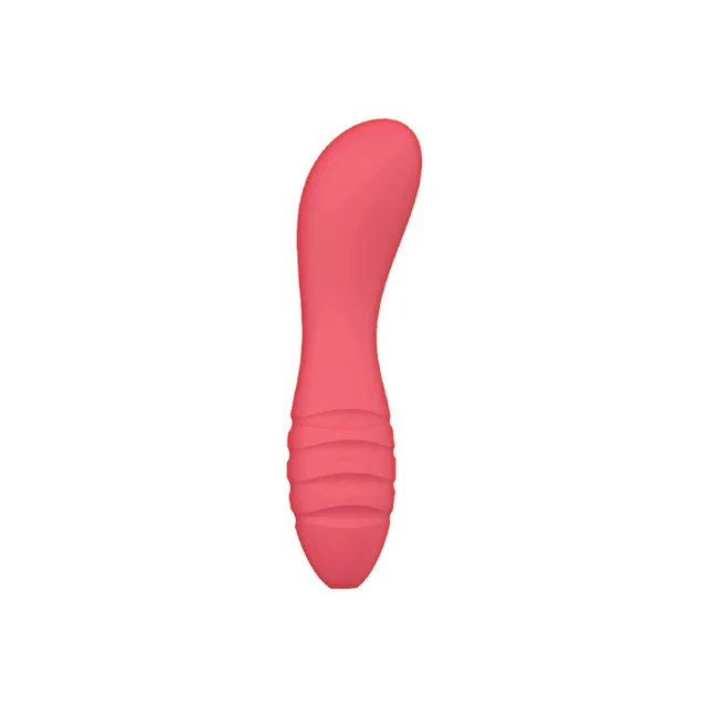 Front view of curved red Sorbet Ruby vibrator