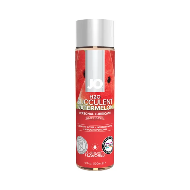 System JO H2O Succulent Watermelon bottle with fruit label