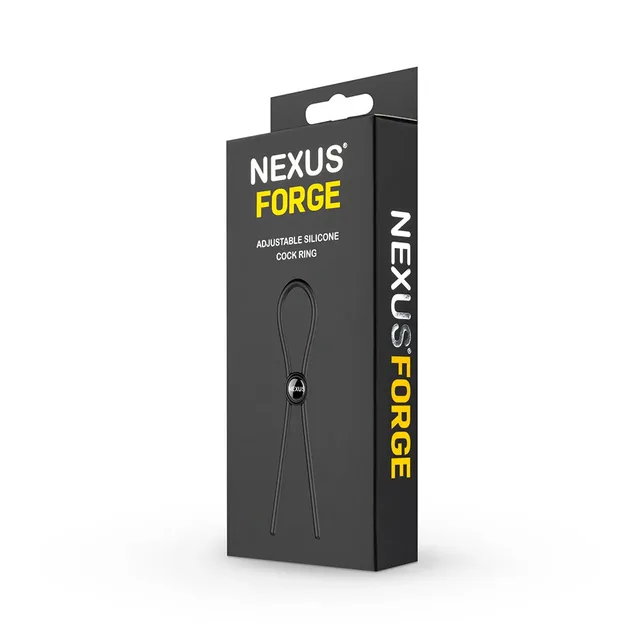 Nexus Forge black adjustable silicone lasso cock ring front retail box
