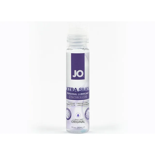 System JO Xtra Silky 1 oz clear lubricant bottle