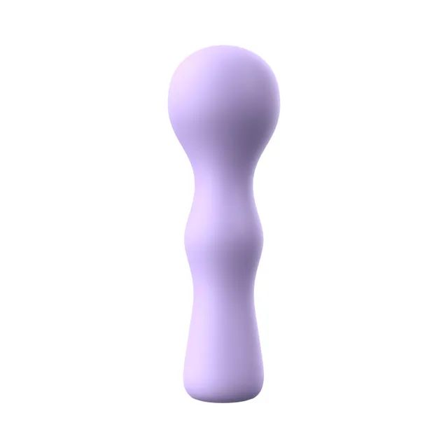 Full view of light purple Wavy Luv Wand rounded lobes