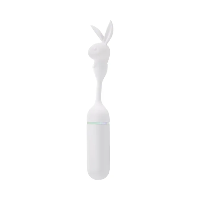 Front view of white Lucky Charm rabbit tip and capsule handle
