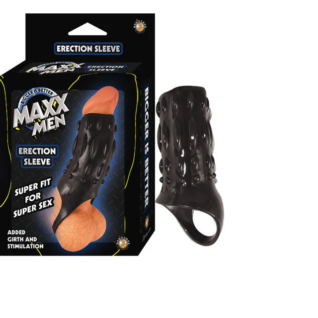 Nasstoys Maxx Men Black Sleeve black textured sleeve beside black retail box