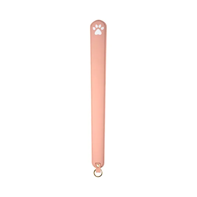 Temptasia Ardor pink slapper front view with paw detail and hanging ring