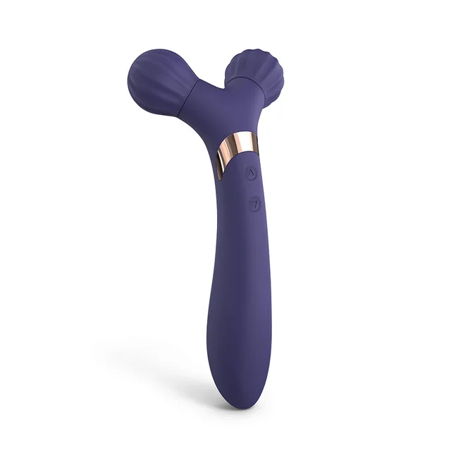 Midnight-indigo Fireball massager with dual roller head