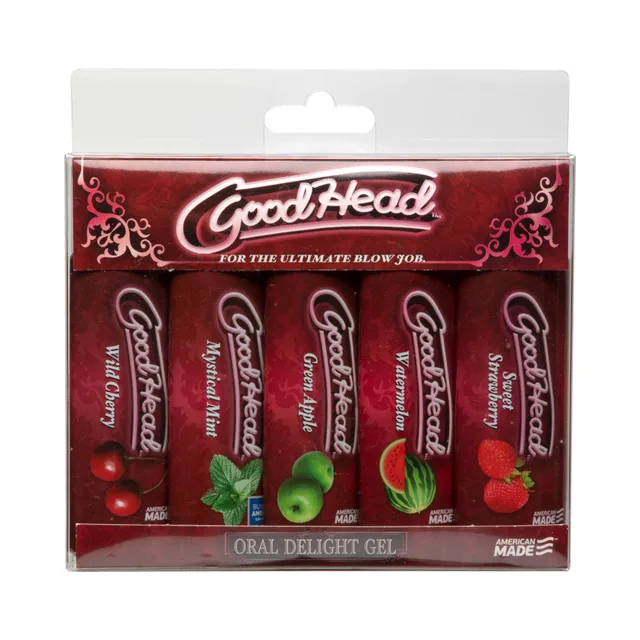 GoodHead Oral Delight Gel 5 Pack five bottles in clear retail package