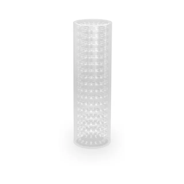 M for Men Stroke Sleeve upright clear cylinder with raised texture