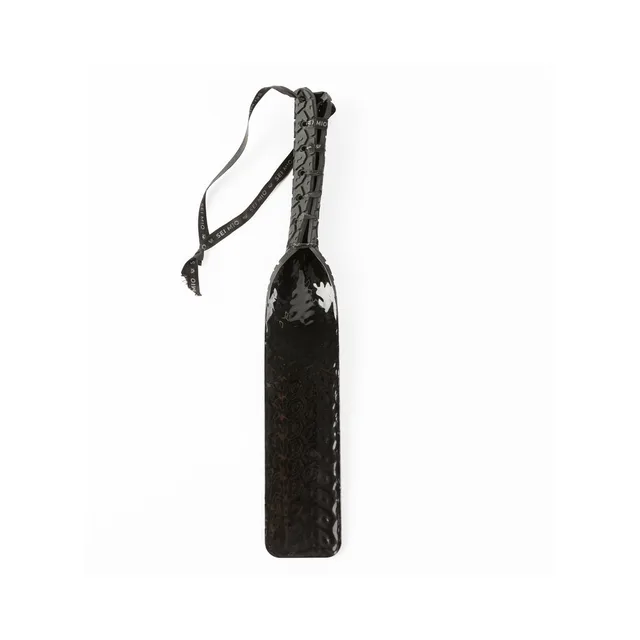 Smooth reverse side of black paddle with wrist loop