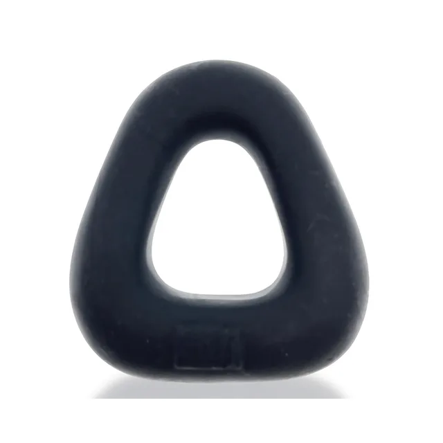 Front view of black Zoid ring with triangular opening