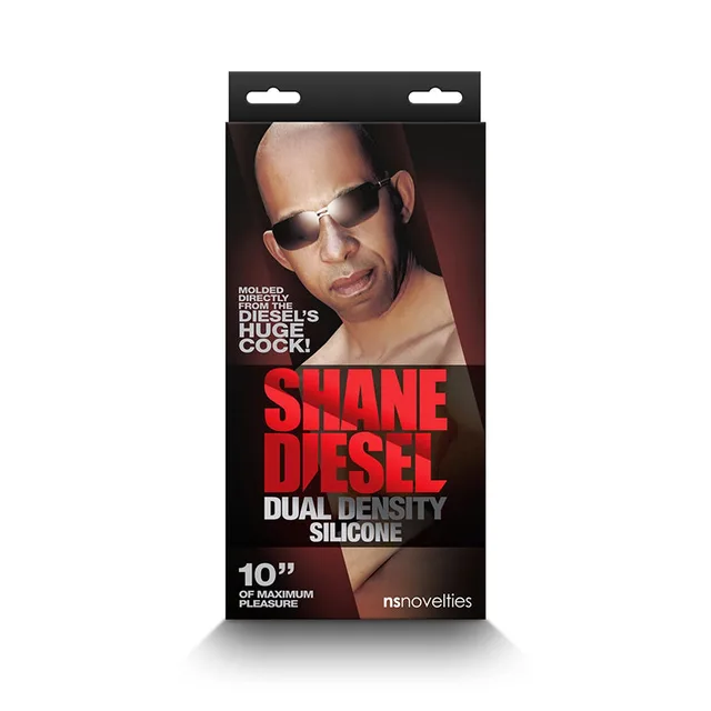 Shane Diesel tan dual-density silicone dildo retail box