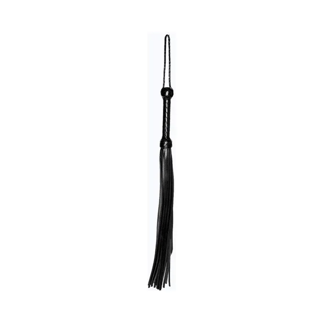 Vertical Prowler RED black leather whip with wrapped handle