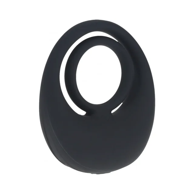 Black LEVELZ vibrating ring with two nested oval openings