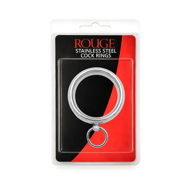 Rouge Command Me 45 mm stainless steel ring in red-and-black blister packaging