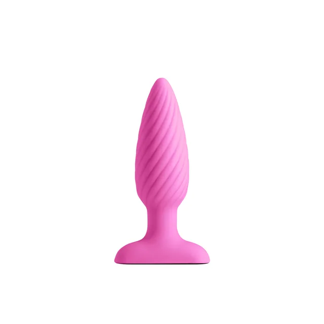 Front view of pink INYA Swirl with diagonal leaf ridges
