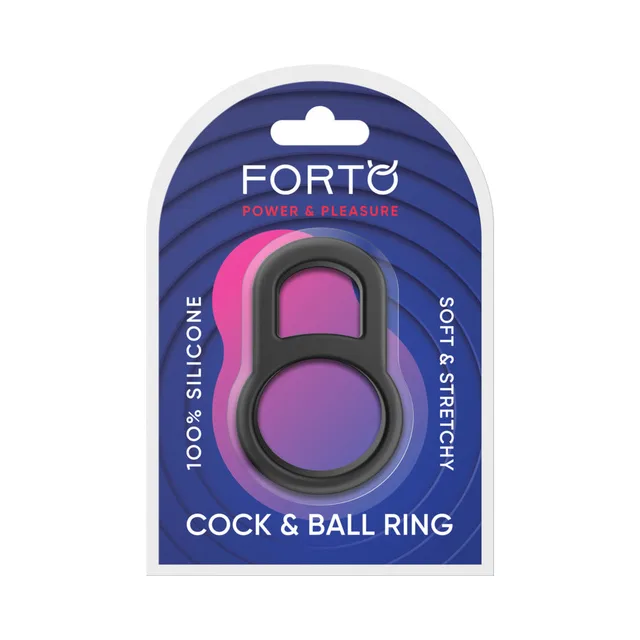 Black Forto F-41 lock cock-and-ball ring in rounded blister pack