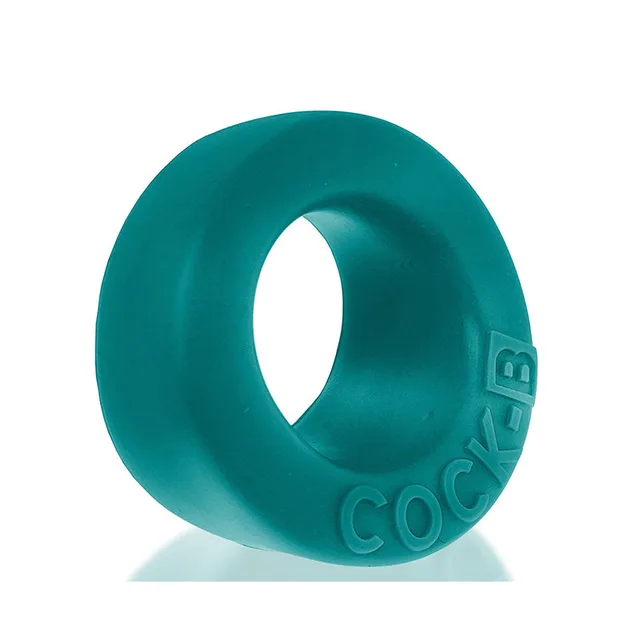 Peacock blue Oxballs Cock-B Bulge ring with raised lettering