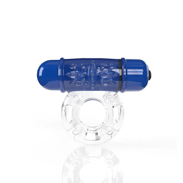Front view of clear OWow ring and blue bullet module