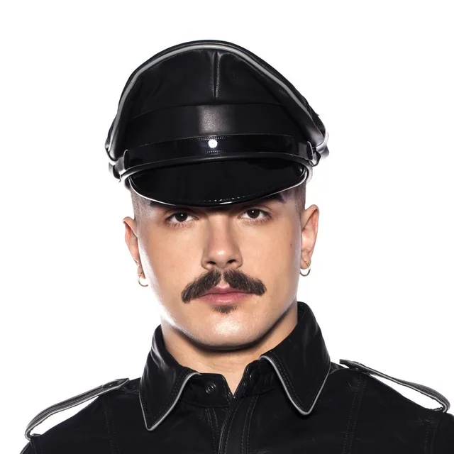 Front view of gray Prowler RED Military cap in 61 cm XL