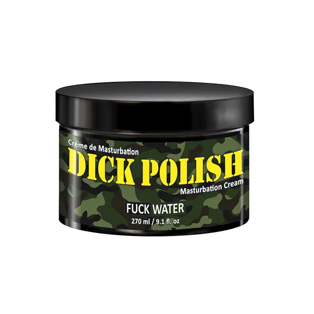 Closed 9.1 oz Fuck Water Dick Polish black cream jar