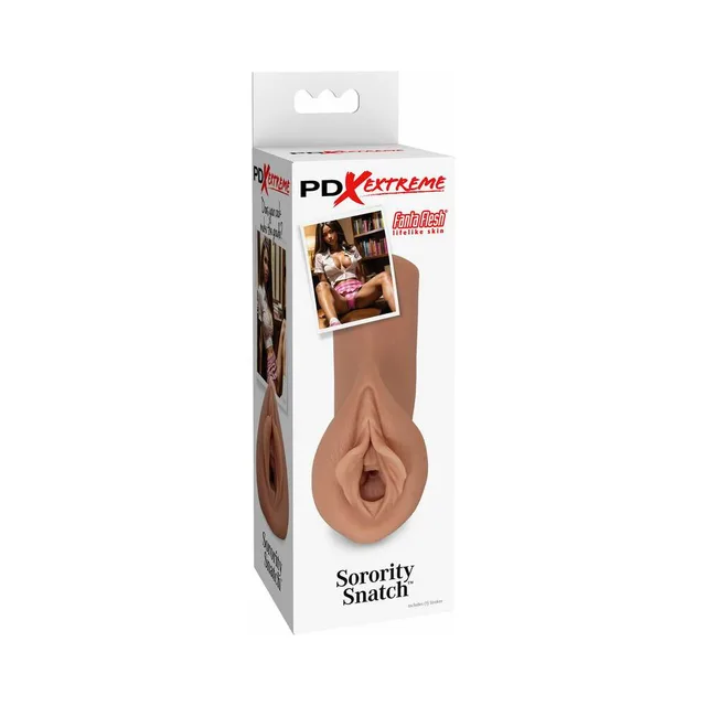 PDX Extreme Sorority Snatch brown sleeve sculpted vaginal opening in white retail package