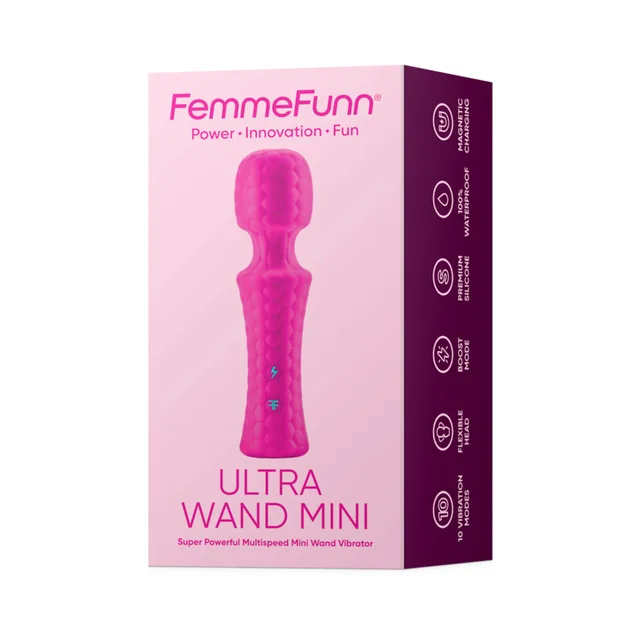 Pink Ultra Wand Mini displayed in front of packaging