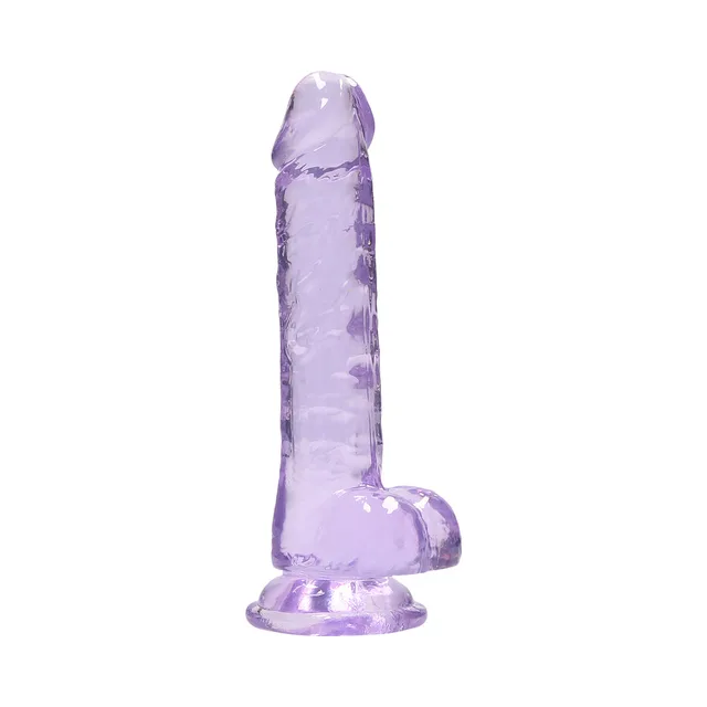 Front view of light purple 7-inch RealRock dildo