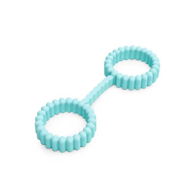 Mint silicone Biind cuffs with two connected rounded wrist loops