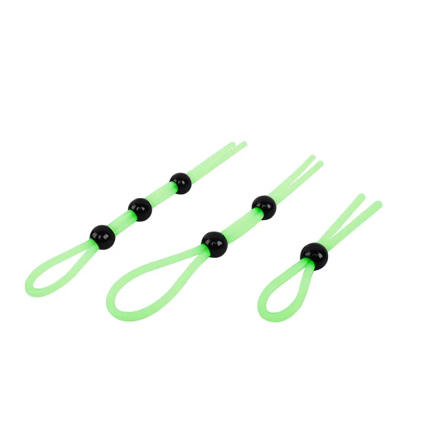 Adam and Eve Glo-Hard adjustable lasso set three green loops arranged diagonally