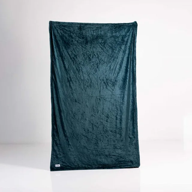 Splash Blanket Furlush medium emerald-green blanket hanging full length