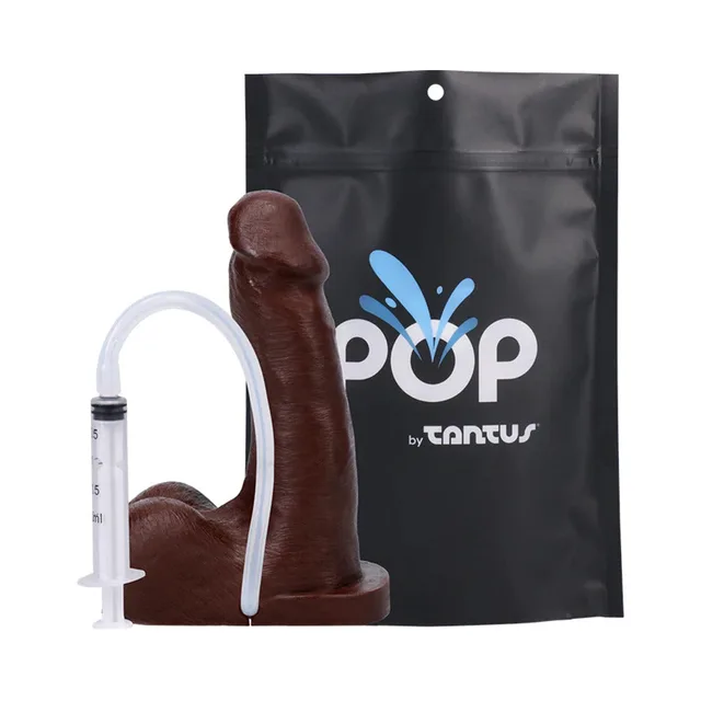 Espresso Tantus POP n Play kit with black bag syringe and tube