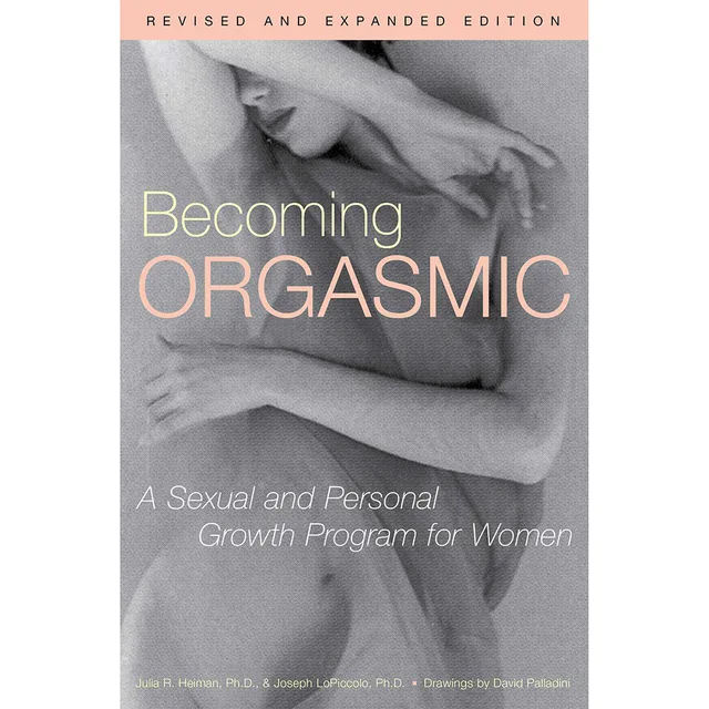 gray Becoming Orgasmic paperback with reclining figure photograph and pale title text