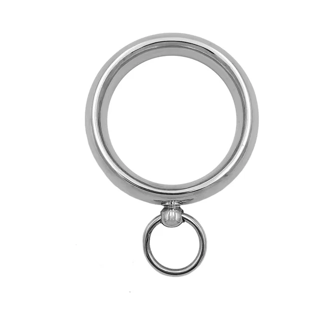 Rouge Command Me 50 mm stainless steel ring isolated front view with hinged lower ring