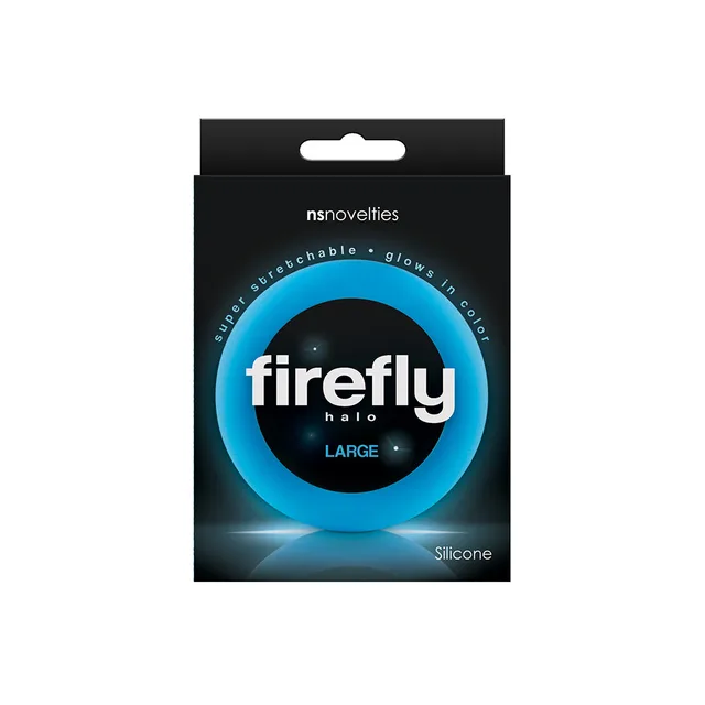 Firefly Halo Large Blue Silicone Ring package