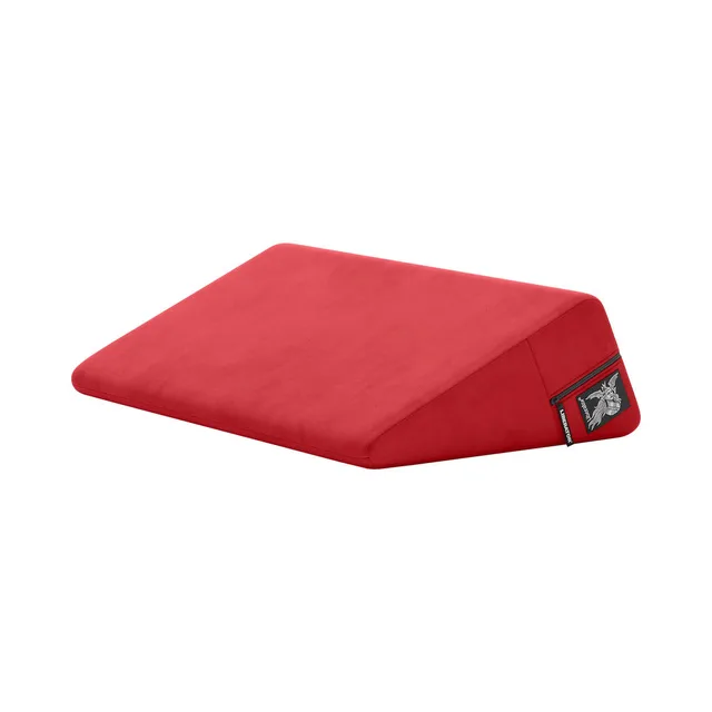 Red Liberator Wedge positioning pillow with inclined profile and side label