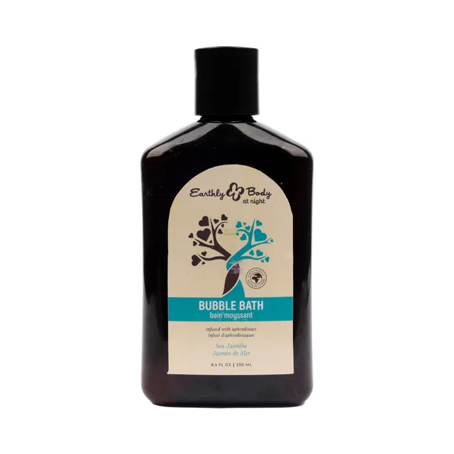 Front of Earthly Body sea jasmine bubble bath 8.4 oz bottle