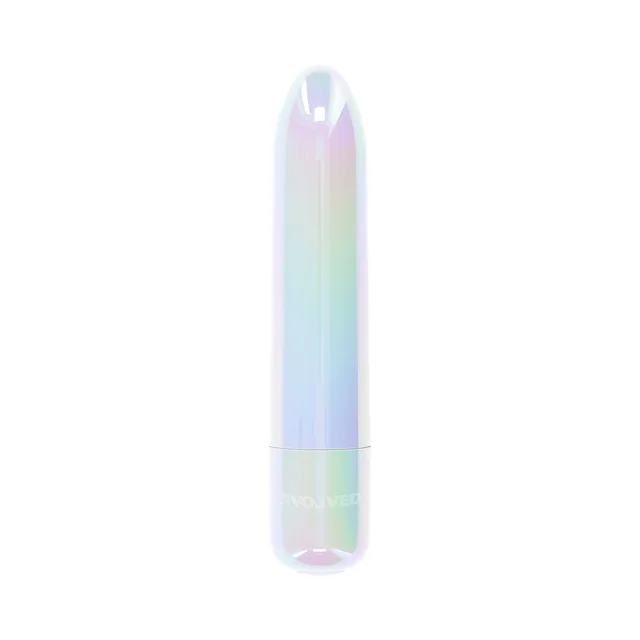 Front view of pastel iridescent Evolved bullet vibrator