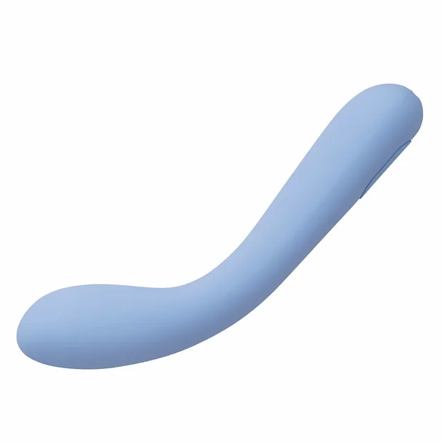Angled blue iroha mai RURI with long curved silicone body